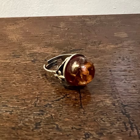Vintage Dry Flower Resin Ring