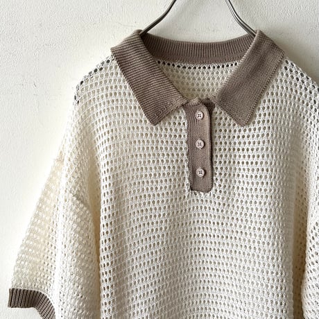 Mesh Knit Short Polo Shirts