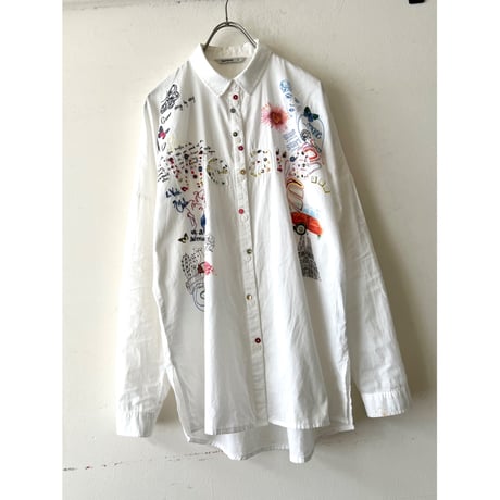 Desigual "Drawing & Embroidery" Design Shirt Blouse