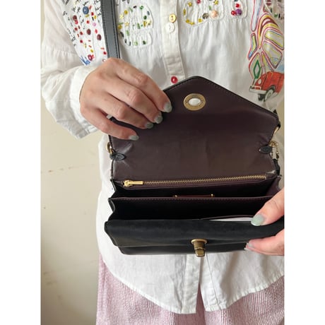 COACH "Aster" Turn lock 3way Shoulder Bag (レザー/チェーンショルダー付属)