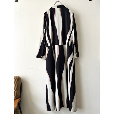 Geometric Stripe Long Dress