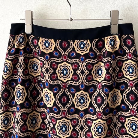MARELLA Geometric Pattern Midi Tight Skirt (made in Italy)
