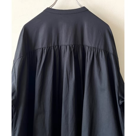 No-collar Frill Design Shirt Dress