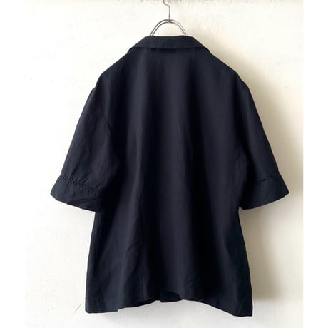 90's Euro Linen Rayon Half sleeve JKT