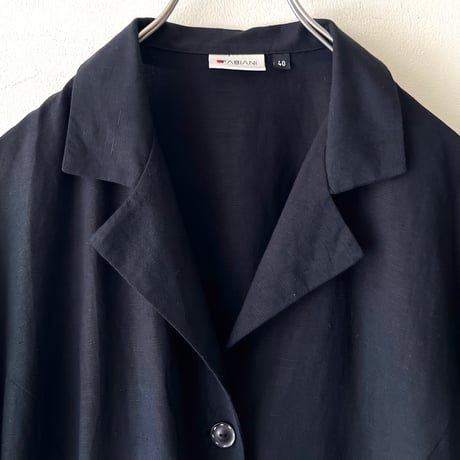 90's Euro Linen Rayon Half sleeve JKT