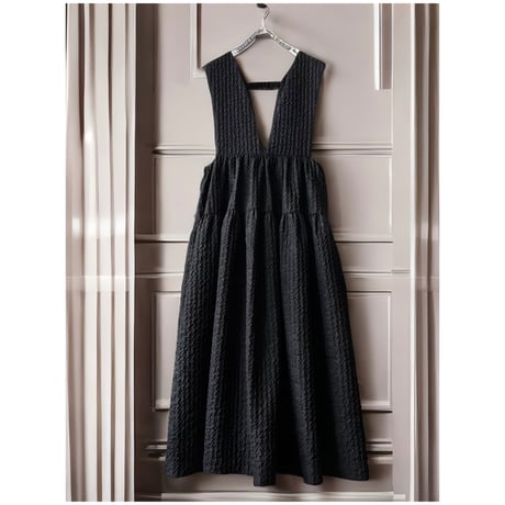 Ripple Nylon V neck Jumper Skirt