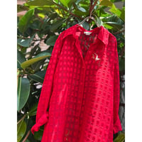 Vintage voir collection Plaid Pattern Sheer Shirt