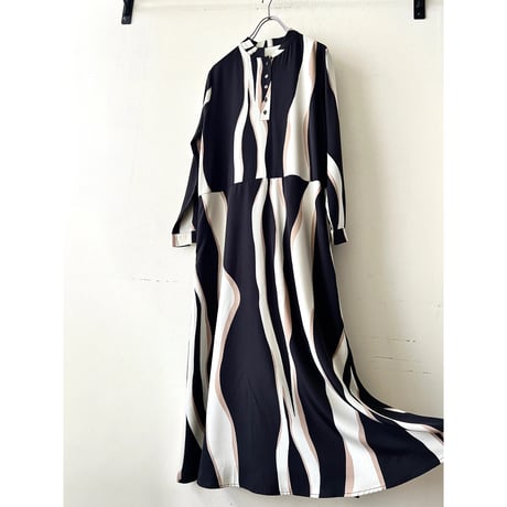 Geometric Stripe Long Dress
