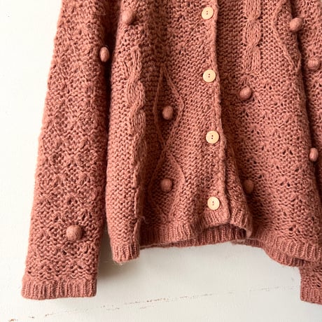 Vintage " Pon Pon " Knit Cardigan