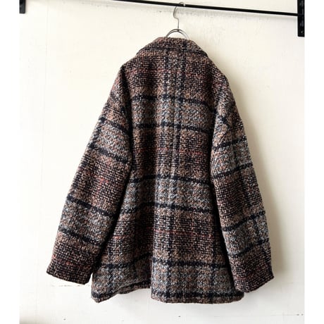 Plaid Pattern Tweed Big Tailored JKT