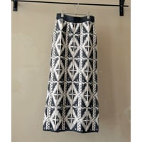 Geometric Pattern Knit Maxi Skirt