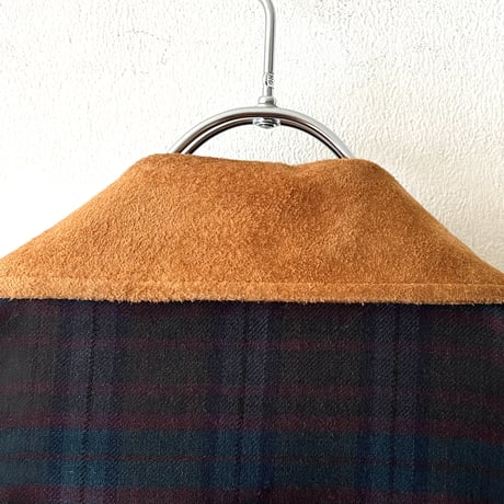 80-90's JUNKO SHIMADA Plaid Pattern Short Zip-JKT