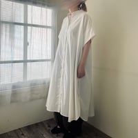 【即納品】シャツワンピース(ショートスリーブ)112丈 / リヨセルコットン