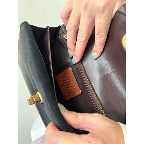 COACH "Aster" Turn lock 3way Shoulder Bag (レザー/チェーンショルダー付属)