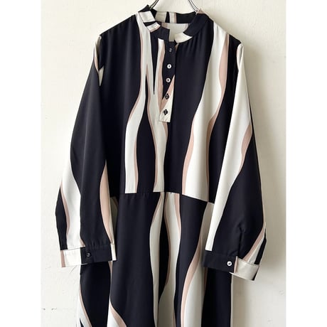 Geometric Stripe Long Dress