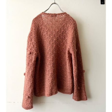 Vintage " Pon Pon " Knit Cardigan