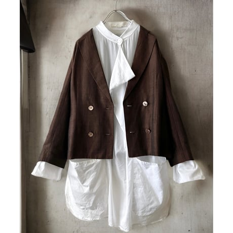 Vintage Linen Rayon DB JKT