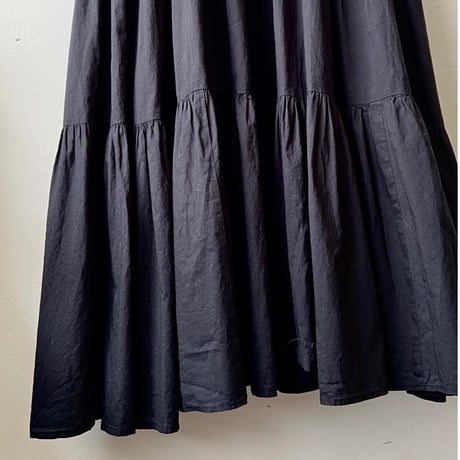 V-neck No Sleeve Maxi Tiered Dress