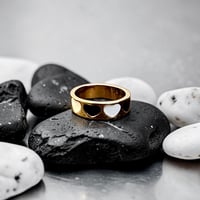 "Black & White Heart" Design Ring