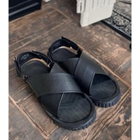 SHAKA Leather Cross Velt Sandal (size : 25.0cm)