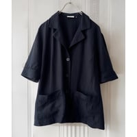 90's Euro Linen Rayon Half sleeve JKT