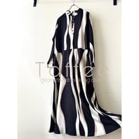 Geometric Stripe Long Dress