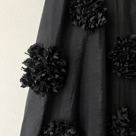 " Pon Pon Flower " Long Flare Skirt