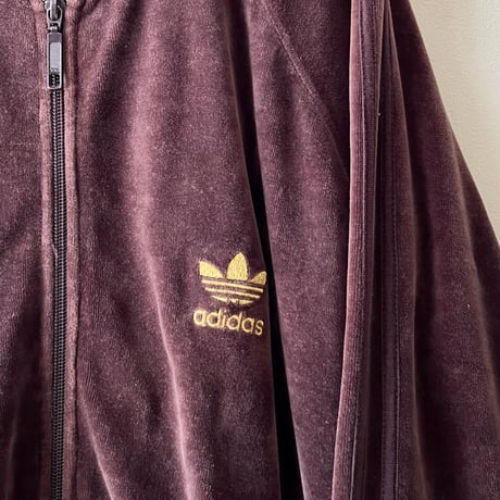 90-00's adidas originals Brown Color Velours Track JKT