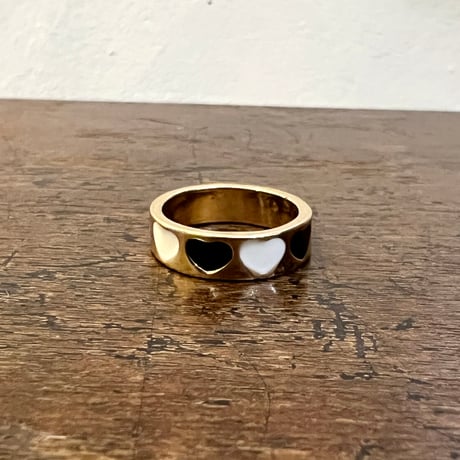 "Black & White Heart" Design Ring