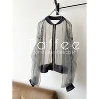 Gather Sleeve Sheer Zip JKT