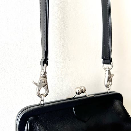 Y's ( YOHJI YAMAMOTO ) Cowhide Leather Kiss-lock Shoulder Bag