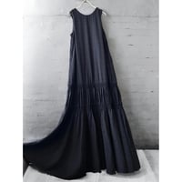 Plaid Pattarn No Sleeve Maxi Dress