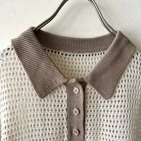 Mesh Knit Short Polo Shirts