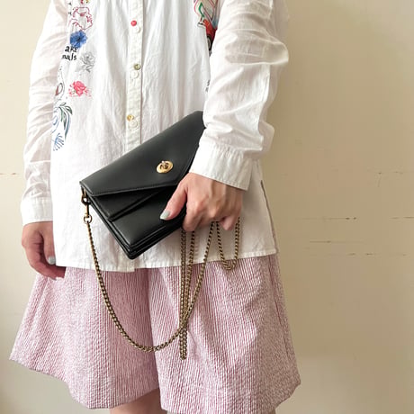 COACH "Aster" Turn lock 3way Shoulder Bag (レザー/チェーンショルダー付属)