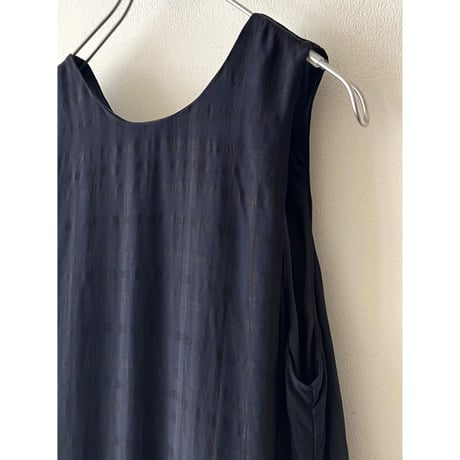 Plaid Pattarn No Sleeve Maxi Dress