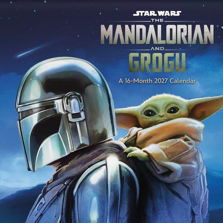 【USA直輸入】　STAR WARS　スターウォーズ　マンダロリアン　グローグー  2027年　 カレンダー　Mサイズ　　海外ドラマ　ディズニープラス