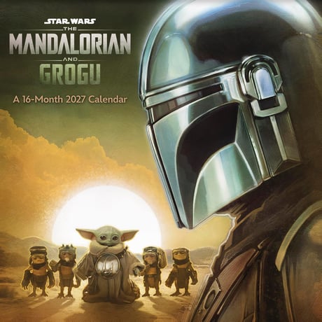 【USA直輸入】　STAR WARS　スターウォーズ　マンダロリアン　グローグー  2027年　 カレンダー　Sサイズ　　海外ドラマ　ディズニープラス