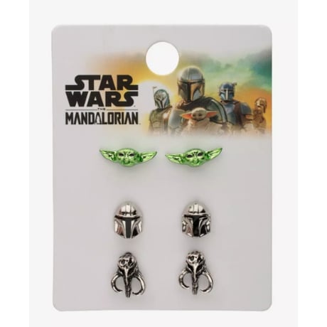 ※ご予約商品【USA直輸入】　STAR WARS　マンダロリアン  グローグー　ピアス　セット　スタッド　　スターウォーズ　アクセサリー　ディン　ジャリン　ペドロ　パスカル  我らの道