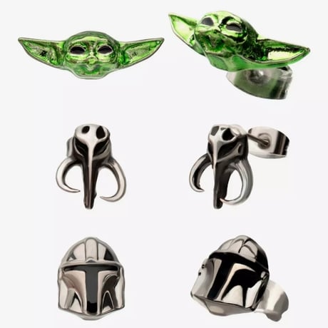 ※ご予約商品【USA直輸入】　STAR WARS　マンダロリアン  グローグー　ピアス　セット　スタッド　　スターウォーズ　アクセサリー　ディン　ジャリン　ペドロ　パスカル  我らの道
