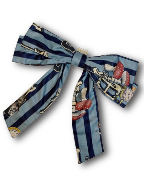 Perla nell' ostrica　2026P-AC  Alice in Wonder Glyph 2Way ribbon（Sax Blue）