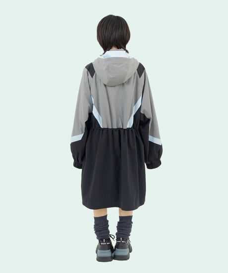 nonoyamaaki/ののやまあき　安全撥水ロングパーカー（ブラック）