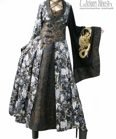 QutieFrash/キューティーフラッシュ 9993-SK 和柄プリーツロンスカ