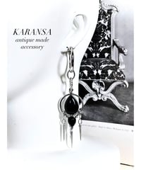 KARANSA/カランサ　KE-76 《ムーンショット・オニキス》 天然石イヤリング3way