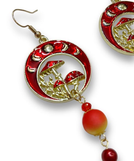 mignardises/ミニャルディーズ　m186-1マッシュルーム＆ムーンピアス