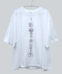 nonoyamaaki/ののやまあき　記憶保存用回路Ｔシャツ（ホワイト）