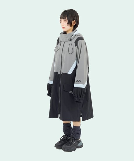 nonoyamaaki/ののやまあき　安全撥水ロングパーカー（ブラック）