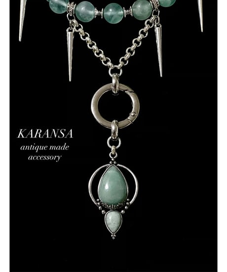 KARANSA/カランサ　KN-565 《アルテミス・フローライト》 天然石ネックレス2way