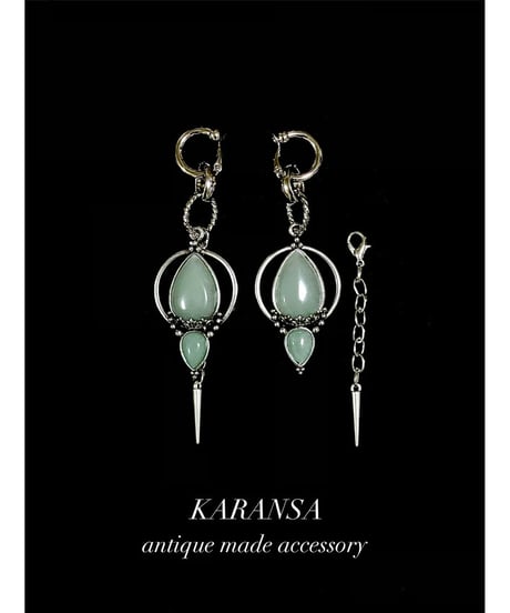 KARANSA/カランサ　KE-74 《ムーンショット・アベンチュリン》 天然石イヤリング3way