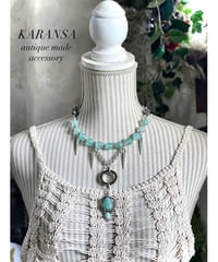KARANSA/カランサ　KN-565 《アルテミス・フローライト》 天然石ネックレス2way
