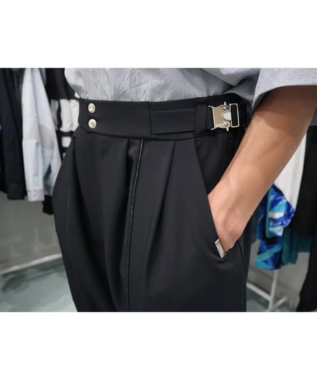 nonoyamaaki/ののやまあき　パーマネンスワイドパンツ（ブラック）